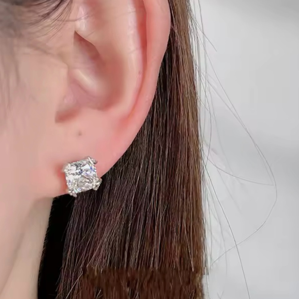 2ct Cushion Cut Earrings - Picture 3 of 11